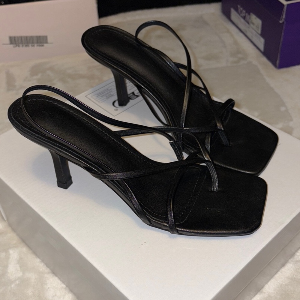 Elegant Black Strappy Heels